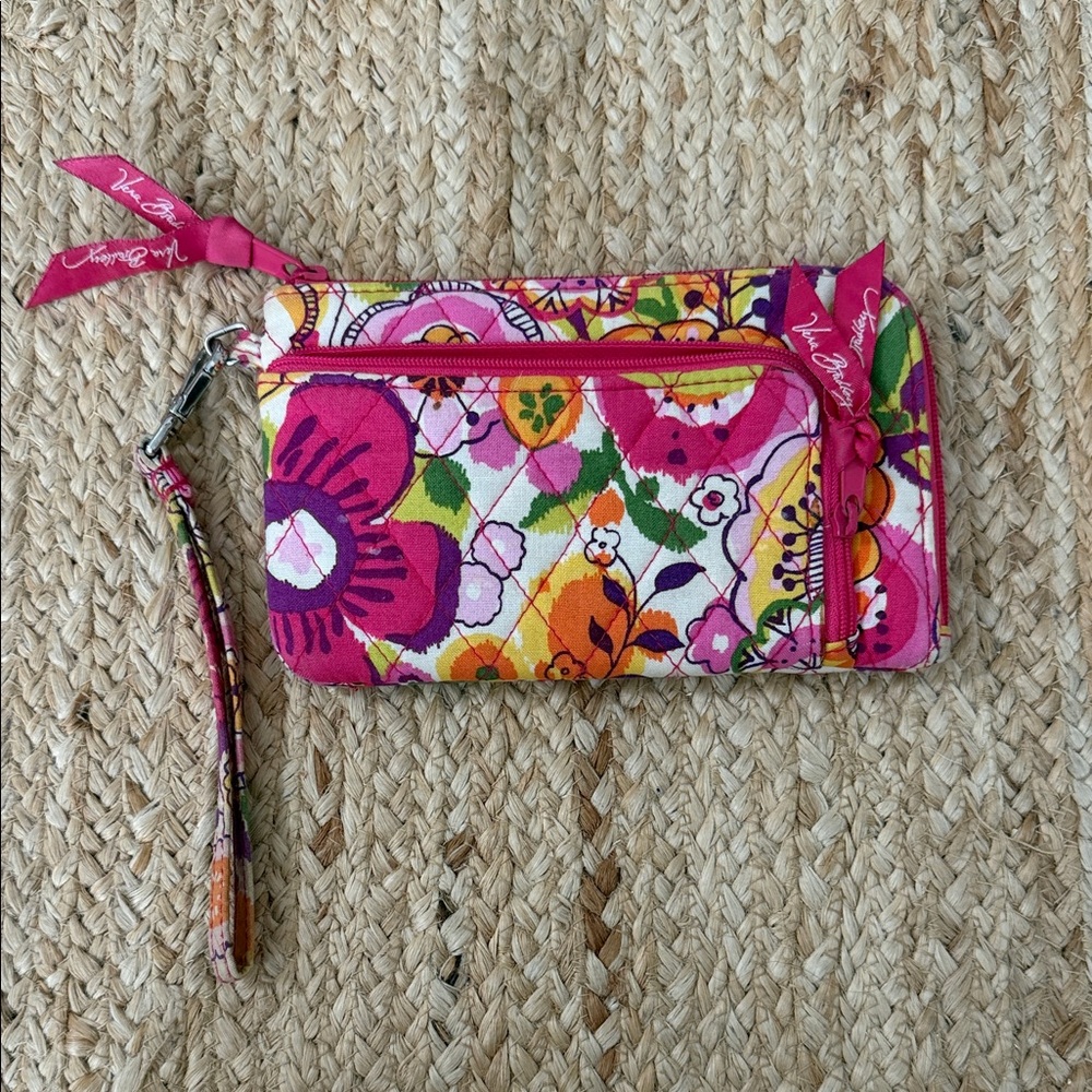 Vera Bradley Pink Floral Wristlet